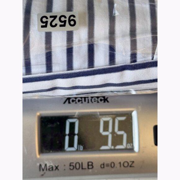 Lauren Ralph Lauren Women’s 2X Button Up Stripe Top White Blue Nautical Office - Picture 8 of 8